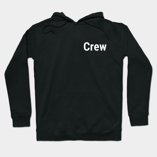 Crew Small Front print White Hoodie by sapphire seaside studio